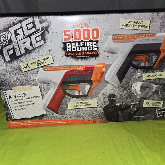 Nerf Pro Gelfire Dual Wield Pack, 2 Blasters, 5000 Gelfire Rounds - Picture 2 of 13